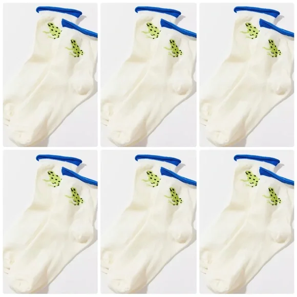 *FLASH SALE* 18 Pairs NWT Urban Outfitters Roll Up Crew Socks Set - Picture 2 of 11